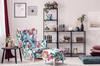 ARI PRINT Wing Chair with Footrest Scandinavian Family Meble 3D Pattern