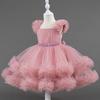 Baby Dress 0-5 Years Old Birthday Party Wedding Sleeveless Mesh Fluffy Cute Girl Princess Dress