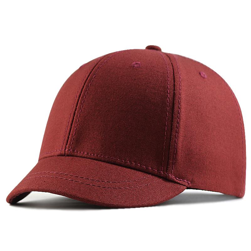 Men Short Bill Brim Baseball Caps Big Head Large Size Wool Hats Male Plus Sizes Felt Canvas Snapback Hat 55-60cm 60-65cm