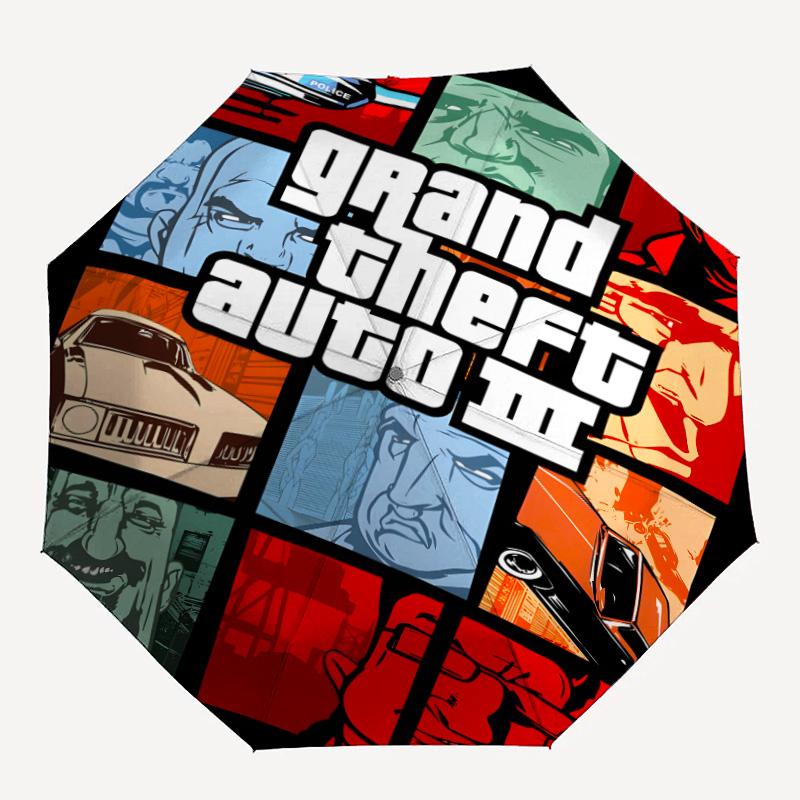 1pc GTA Umbrella, Sun Protection, And UV Shielding. It Has Eight Sturdy Ribs for Outdoor Use And Perfect As a Holiday Gift