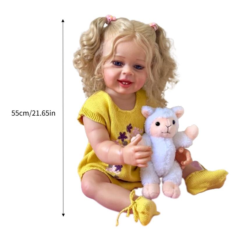 

Яннік 55 см Лялька-дівчинка з повного силікону Реалістична Reborn Лялька З 3D-розписом