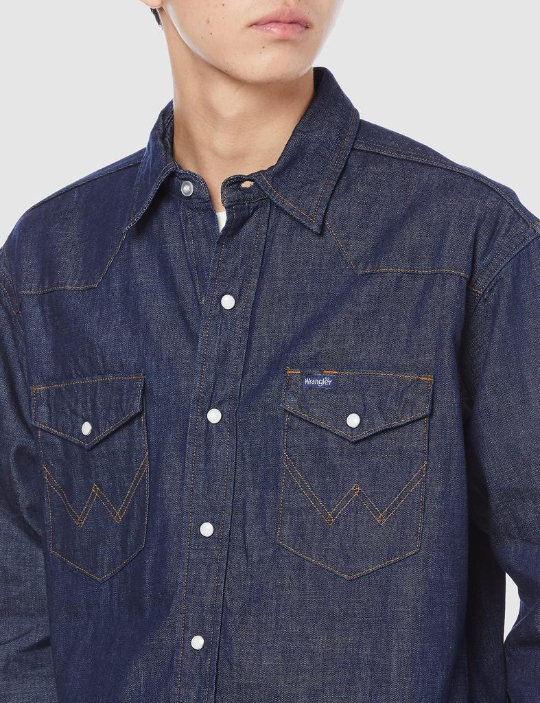 Wrangler Men's Classic Denim Western Shirt WM1027-300 Navy Size L