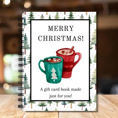 Livro de Cartões Presente de Natal Álbum de Cartões Presente Reutilizável Porta-Cartões Presente para Estudante Universitário Presente DIY Espiral para Amigos Família