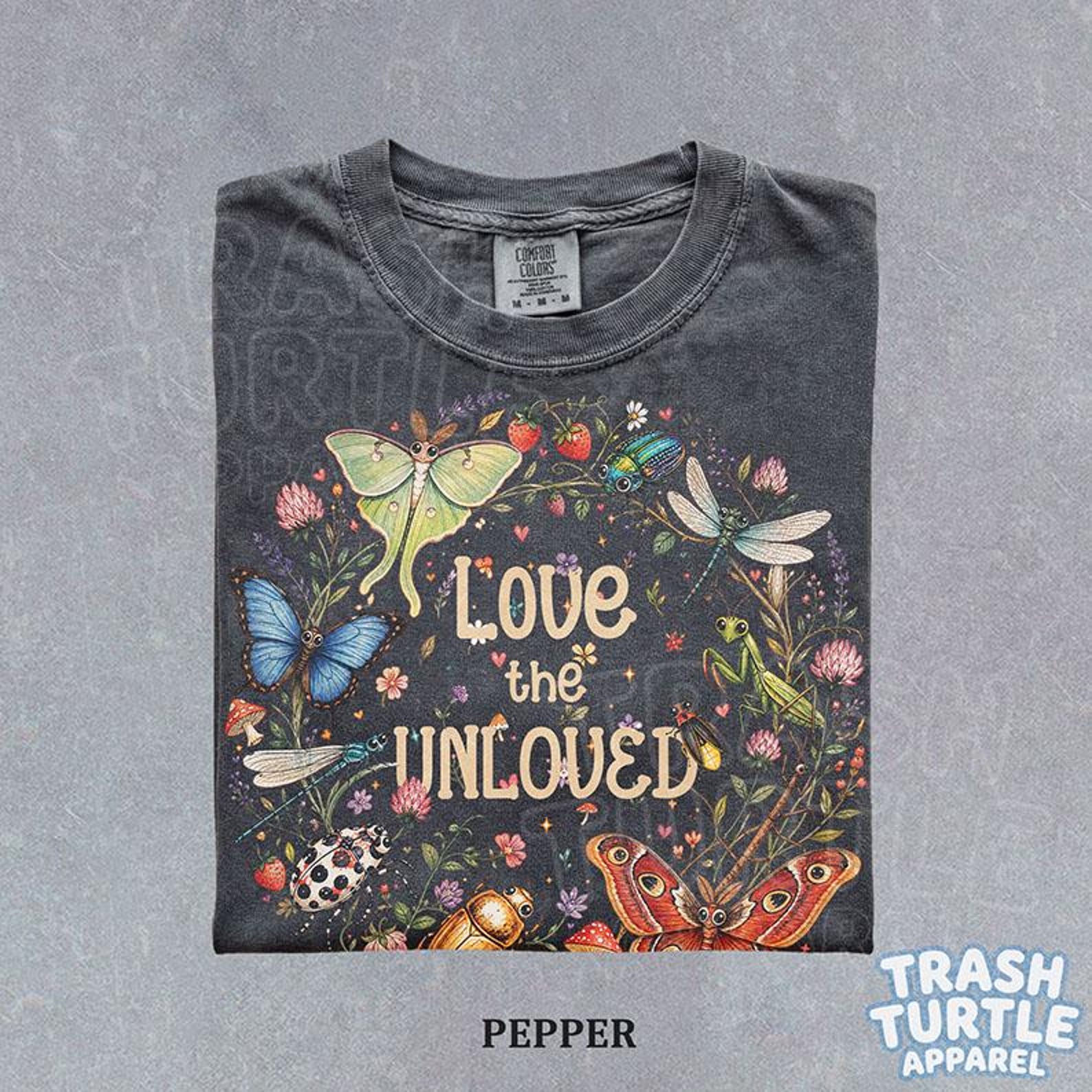 Love The Unloved Shirt Cute Insect Graphic TShirt Cottagecore Butterfly T-shirt Entomology Gardener Gift Tee 4XL