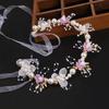 Fairy Girl Headband Bright Color Imitation Pearls Flower Decor Princess Hair Hoop Party Crown Hair
