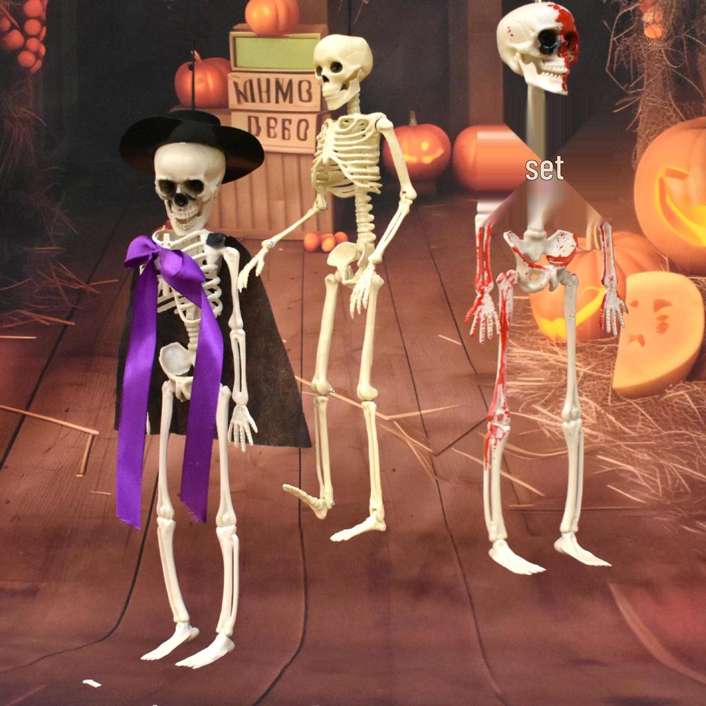 Halloween Hanging Skeleton Ghost Gauze Ornament for Outdoor Decoration