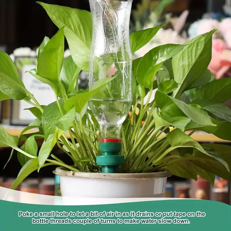 2/4 STÜCK Selbstbewässerungs-Tropfspieße, Automatische Tropfbewässerung für Zimmer- und Reisepflanzen, Gießflaschendüse