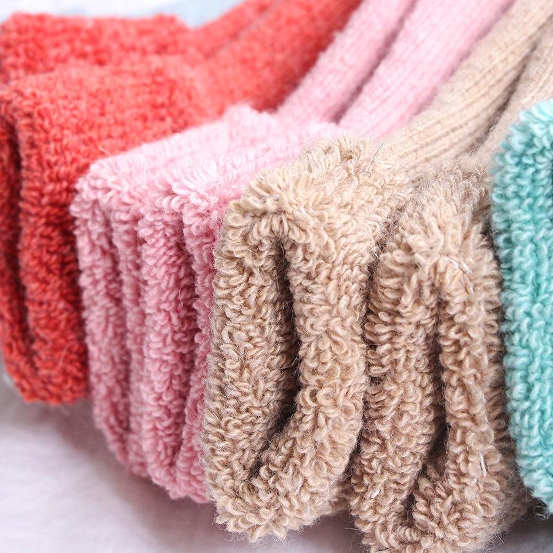Thickened Terry Wool Socks for Boys and Girls: Warm, Loose-Mouth Design for Autumn and Winter.