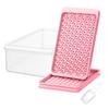 Mini Ice Cube Tray with Shovel And Storage Box Easy Release Ice Mold 104 Cubes Ice Ball Maker for Freezer Chilling Drink Coffee Juice