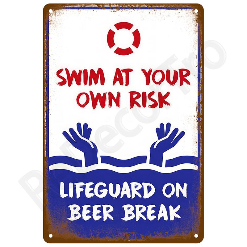 Retro Nástěnné Umění Plechová Značka Interiér Venkovní Estetický Pokoj Vintage Domácí Dekorace Předměty Dekorace Luxusní Kovová Značka Plakát Talíře Bar