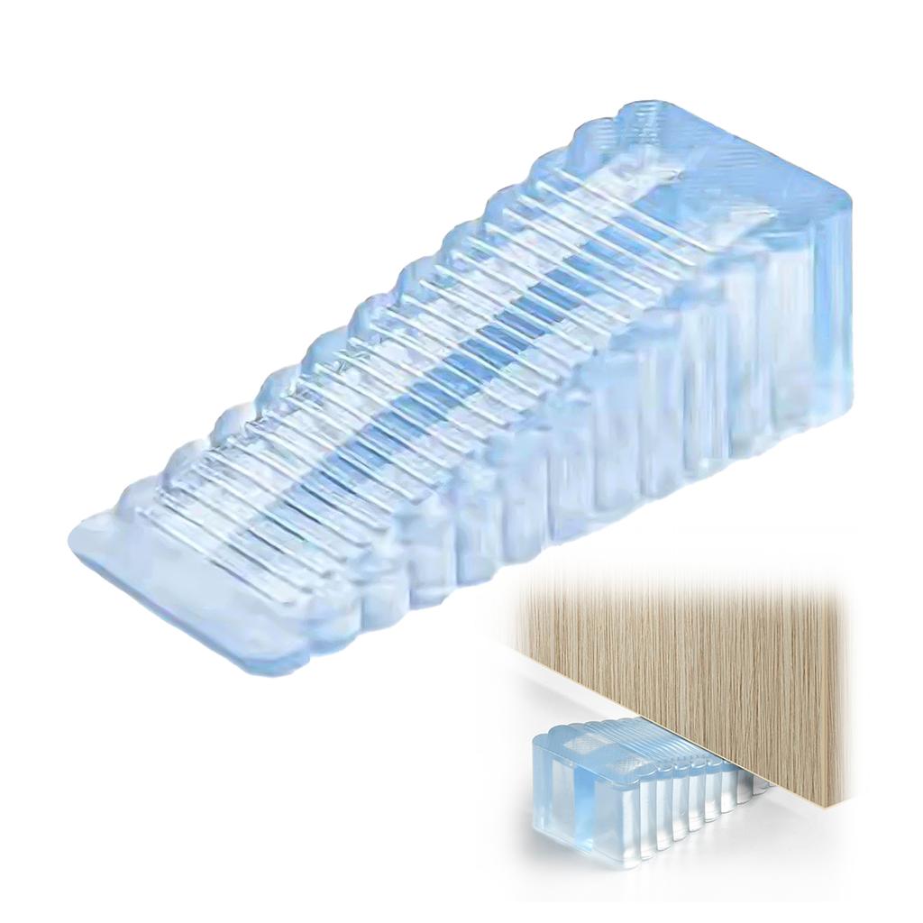1Pc Safety Door Stop Block Wedge Stop Door Stopper Home Office Reusable Door Rear Retainer Impact Stopper Rubber Stops No Drill