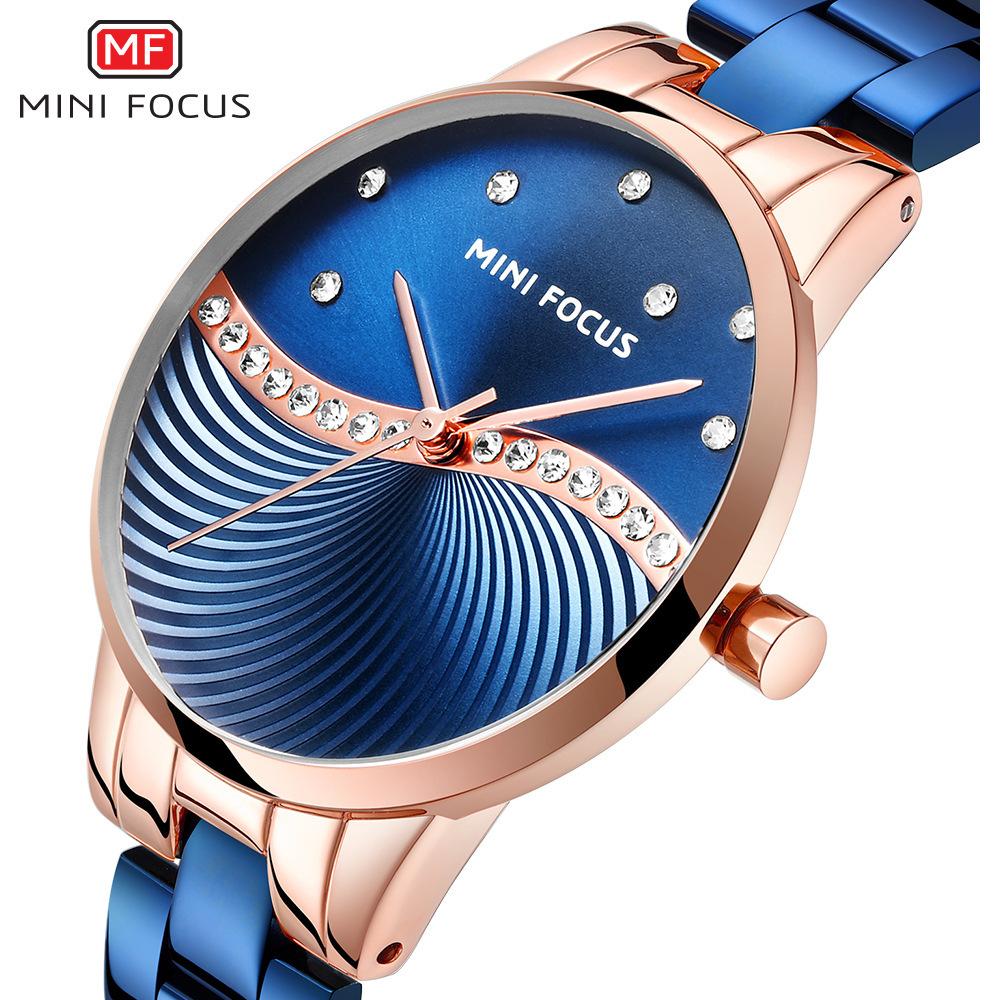 Fashion Steel Band Watch Japanese Movement Diamond Waterproof Ladies Watch