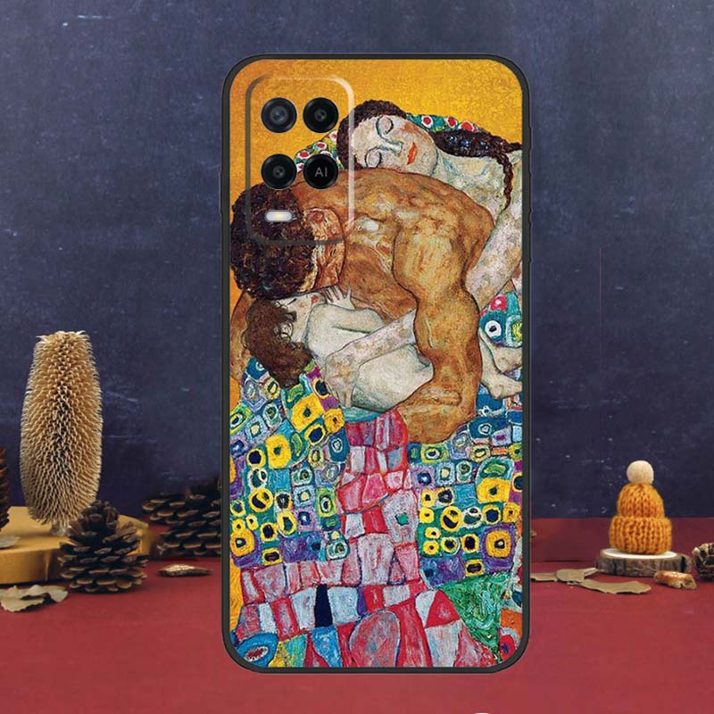 The Kiss Gustav Klimt Painting Case For Oppo A16 A76 A96 A17 A57 A40 A60 A80 A98 A58 A78 A18 A38 A54 A74 A94 A15 A5 A6 Pro