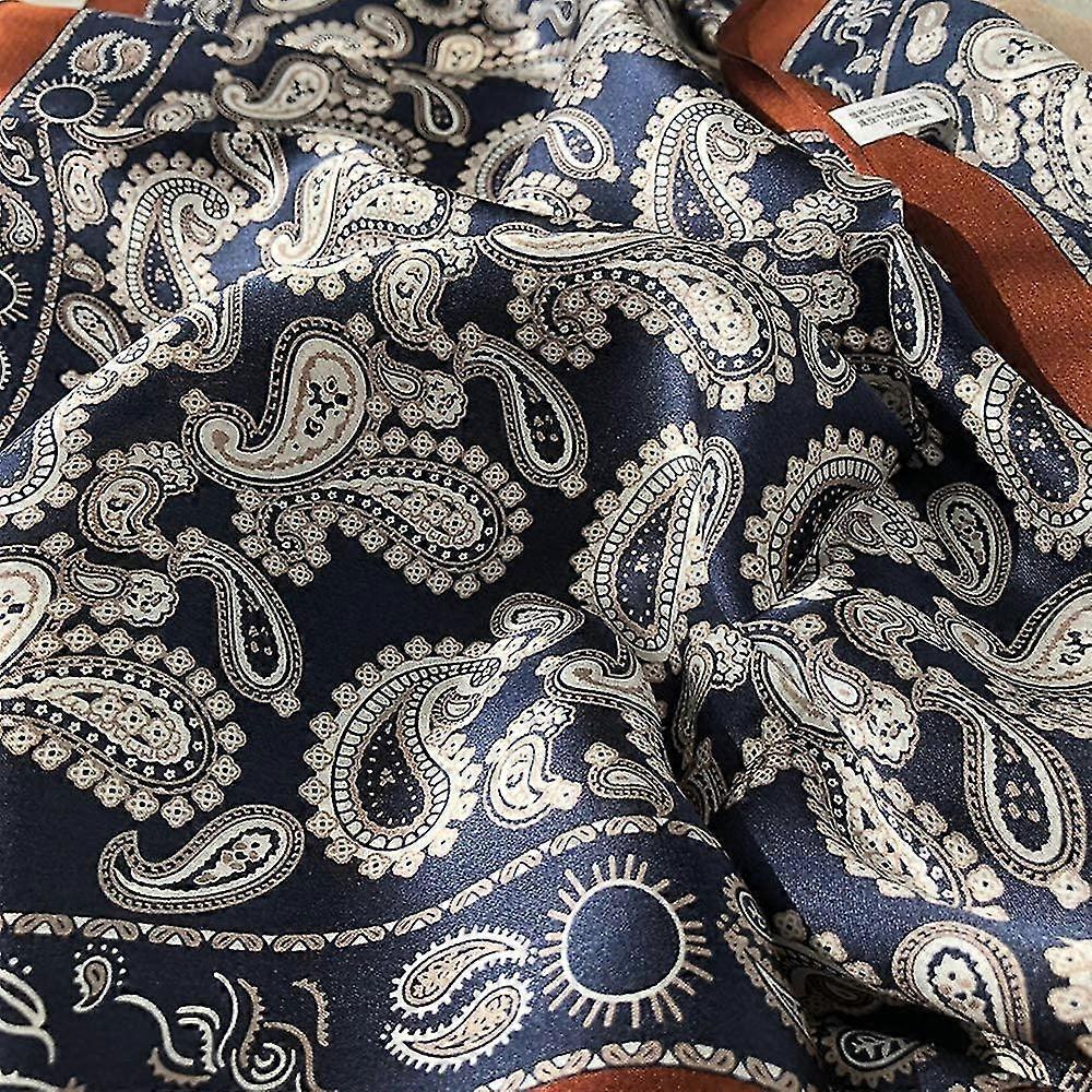 Écharpes en pure soie de mûrier pour femmes Petit foulard carré 53 cm x 53 cm Respirant Léger Foulard de cou Foulard imprimé pour la tête