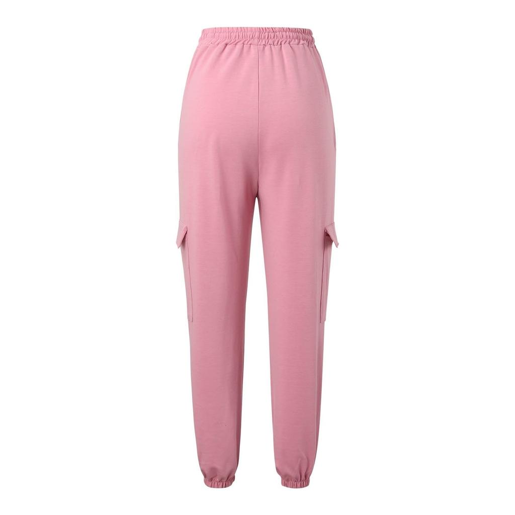 Women High Waist Pant Casual Long Pants Trousers With Pockets