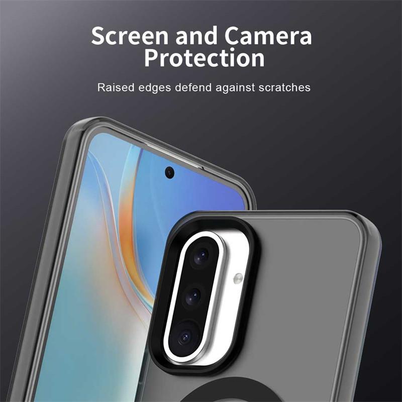 For Samsung Galaxy A36 5G Case Magsafe Wireless Charging Cover Samsung Galaxy A06 A16 A26 A36 A56 5G Matte TPU Phone Case Bumper