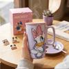 Disney Cartoon Ceramic Mug 500ml, Cute Coffee Cup with Handle, Large Capacity Drinkware for Home Office Gift