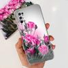 For Realme 7 Pro Case RMX2170 Cute Cat Flowers Painted Cover Clear Silicone Soft TPU Phone Case For Realme 7 Pro Realme7 5G Bags