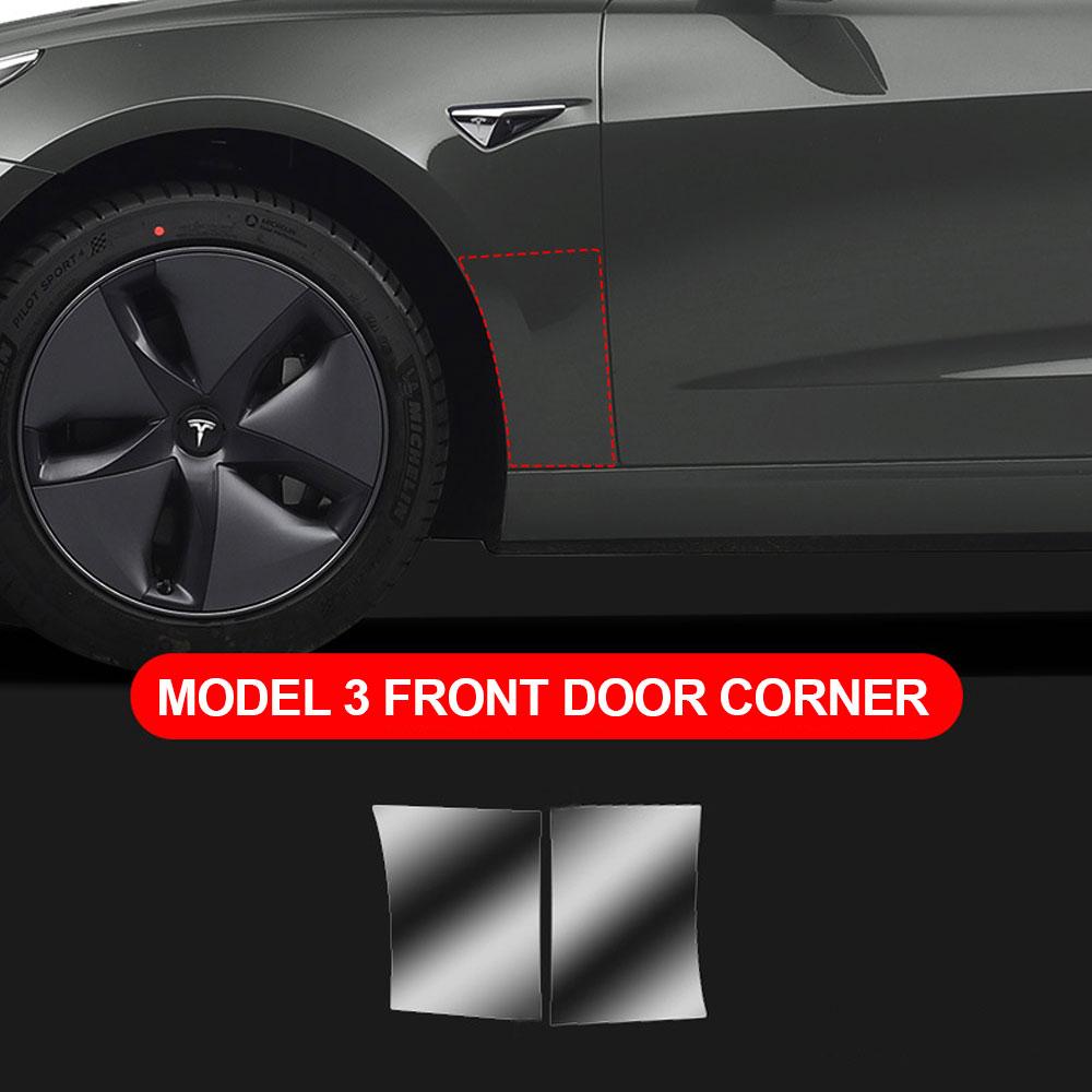 For Tesla Model3/Y 2017- Front Door Rear Door Extended Protective Film Invisible Car Clothing PPF Lamp Film Set Decoration