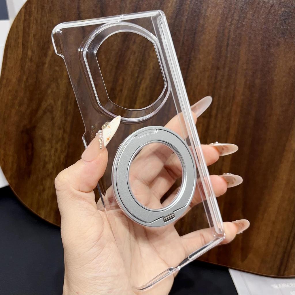 Magnetic Rotating Bracket Case for Huawei PuraXMax: Transparent, Foldable, MATEX7 Hinge Protector