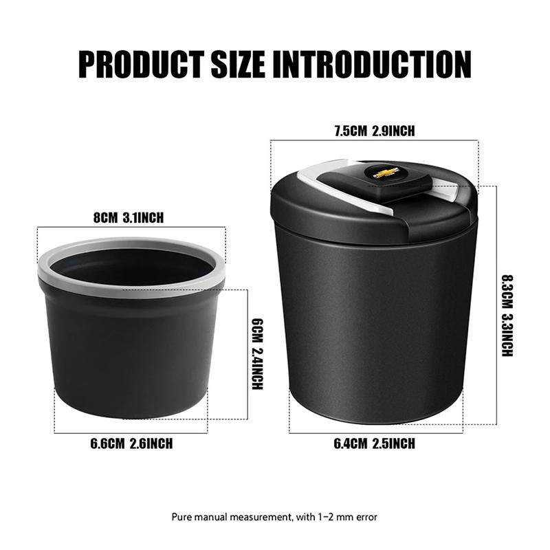 CBF5  Car Ashtray LED Light Portable Detachable Cigarette Soot Cup For Chevrolet Cruze Spark Captiva Suburban Camaro Malibu Silverado
