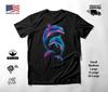 Dolphins Neon Graphic T-Shirt Black Unisex S-2XL