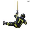 2D Christmas Firefighter Pendant Christmas Pendant Dwarf Car Pendant Statue Craft Party Accessories Decoration New Year 2025