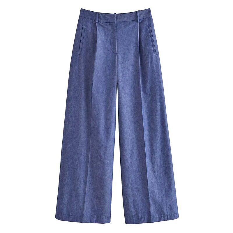 

Fashion Style 2023 Autumn New Arrival Women s Easiest for Match with Padded Shoulder Short Outwear High Waist Pants 1165329 405 Long pants L