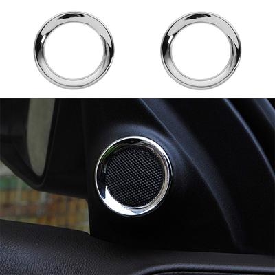 Chrome Front Door Sound Speaker Trim Ring For Jeep Grand Cherokee Durango 2011-21