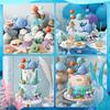 21PCS Under the Sea Cake Decorations Ocean Animals Cake Topper with Cake Balls for Boys Girls Baby Shower Birthday Party Supplie