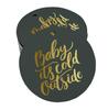 Inkdotpot Real Gold Foil Baby It's Cold Outside Baby Shower Tags Favor Hang Paper Tags 100