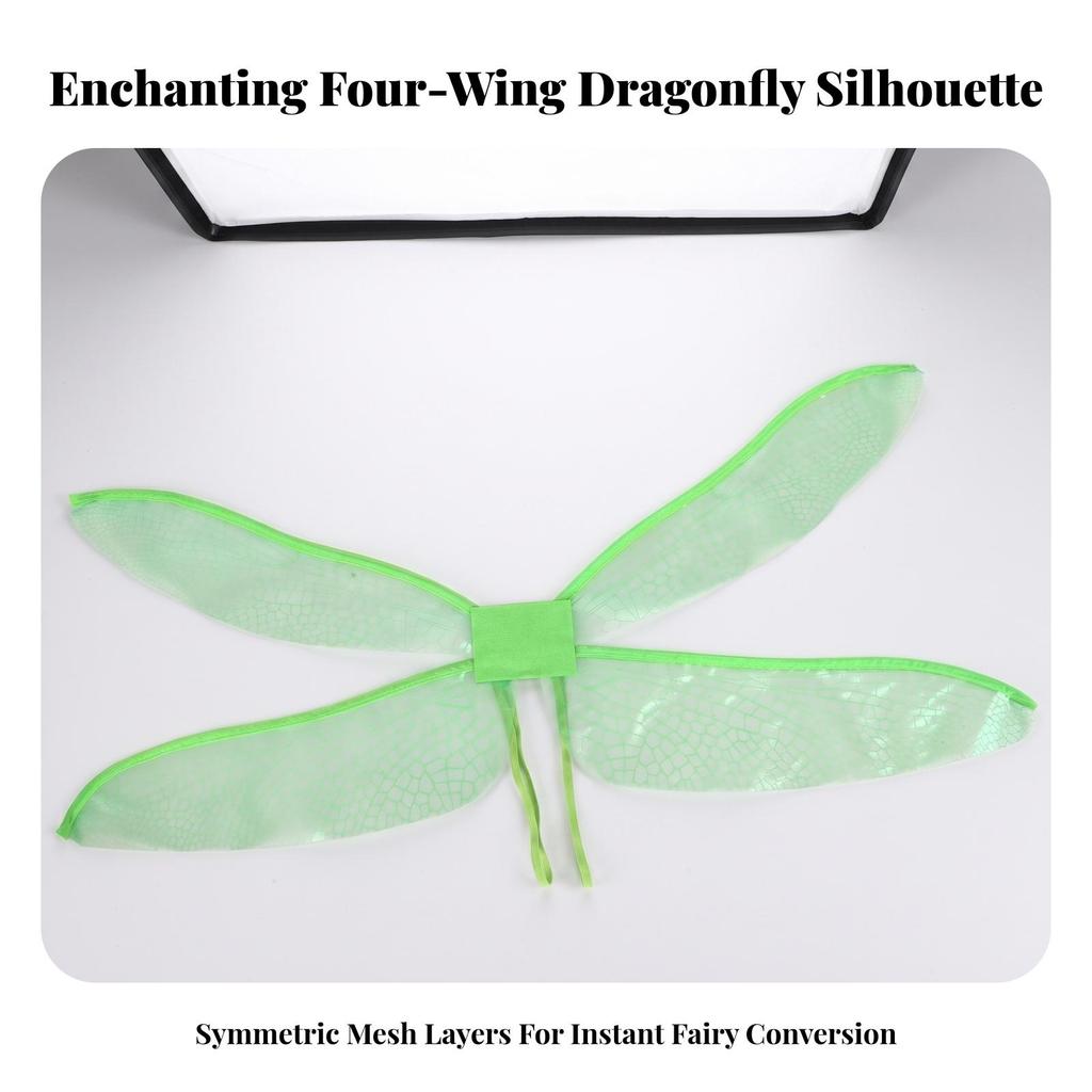 Adjustable Fairy Wing Costume Prop | Lightweight Mesh material, Easy to Wear,