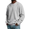 Men S Loose Fit Long Sleeve Crew Neck Solid Color Fleece Sweatshirt Fall Winter