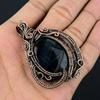 Blue Tiger Eye Pendant, 999 Copper Wire Wrapped Pendant Jewelry. Gift For Women Handmade Pendant Gemstone Jewelry