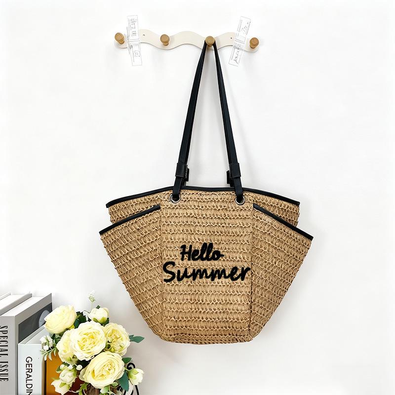 2025 Women's Pastoral Vacation Straw Beach Bag