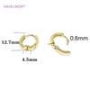 Trendy 14K Gold Plated Hoop Earring Clasps Fittings Brass Material Pearl Earring Findings For DIY Jewelry Making Accessories