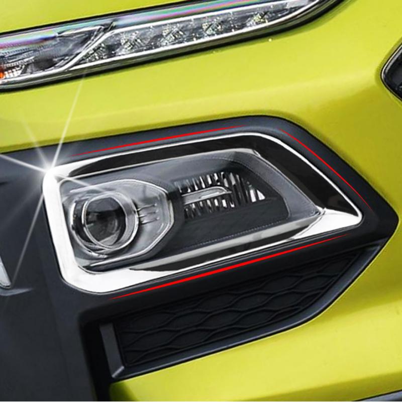 2 Teile/satz für Hyundai Kona Kauai 2017 - 2022 Nebelscheinwerfer Abdeckung Nebel Lampe Dekoration Pailletten Trim Auto