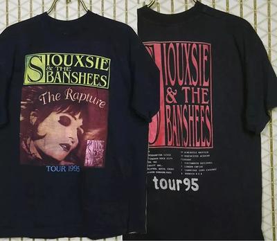 T-shirt nera stile vintage Siouxsie and the Banshees