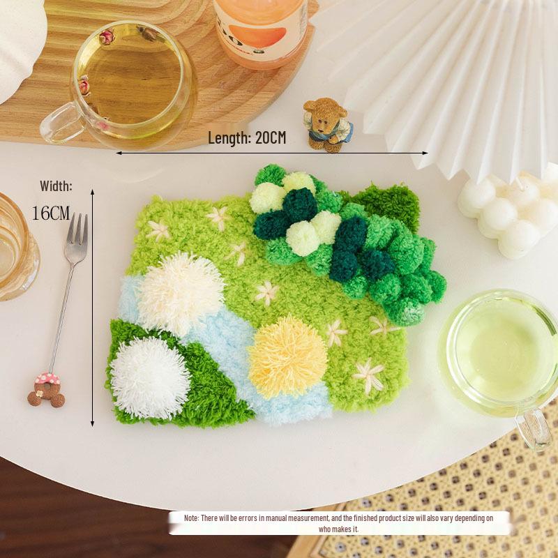 Moss Coaster Rug Kit: Beginner-Friendly Mori Style Doormat Gift Set