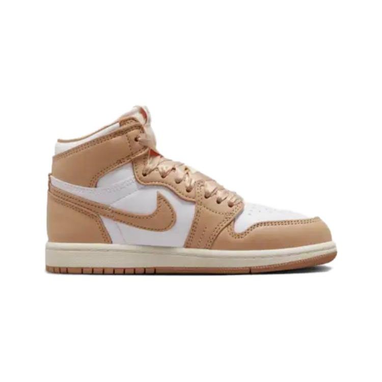 Air Jordan 1 Retro High OG PS Praline Sneakers da Bambino Marrone Bianco Vela FN6621-201