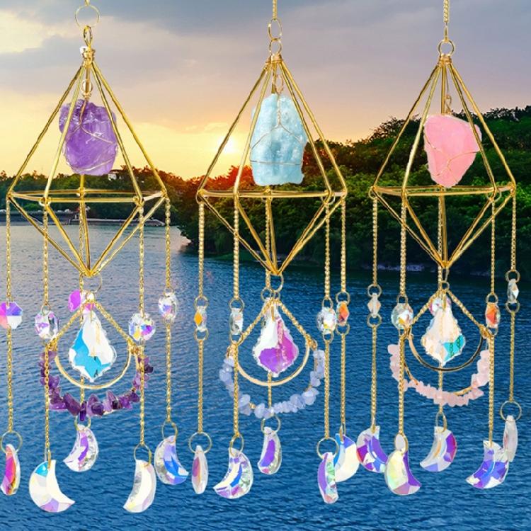 Garden Rainbows Prisms Suncatchers Outdoor Hanging Crystal Catchers Pendants Wind Chimes Catching Ornaments Home Party