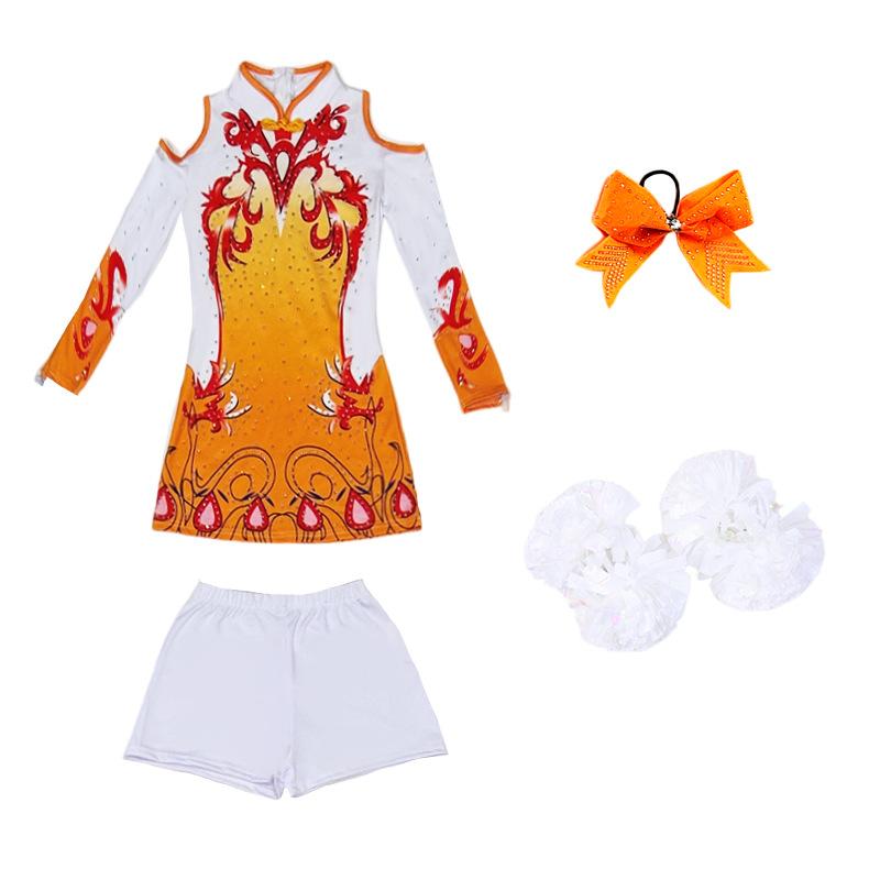 Chinese-style Cheerleading Uniforms Performance Costume Team