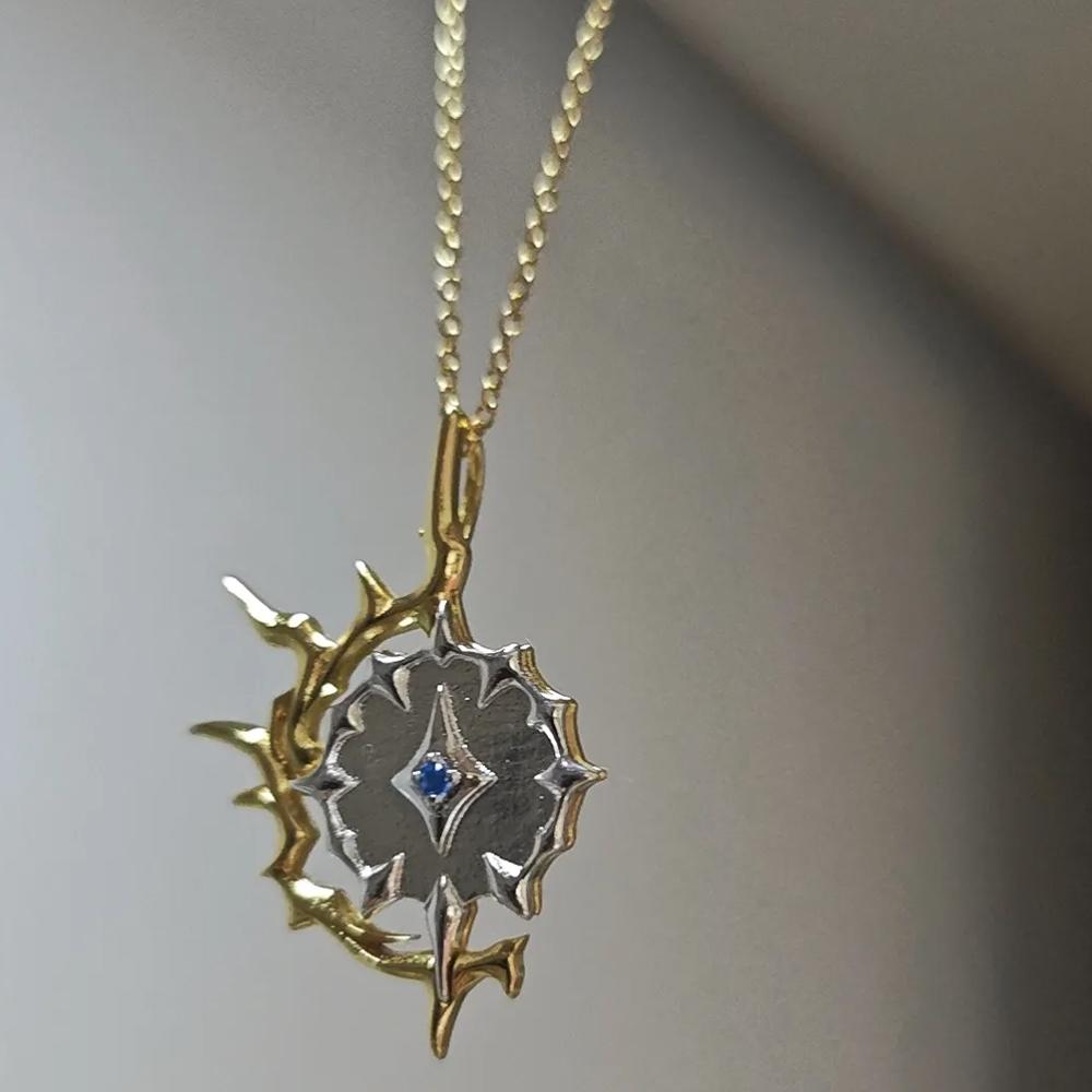 Game Honkai: Star Rail Khaslana Phainon Cosplay Necklace Metal Choker Golden Clavicle Chain Hip Hop Adult Unisex Party Props