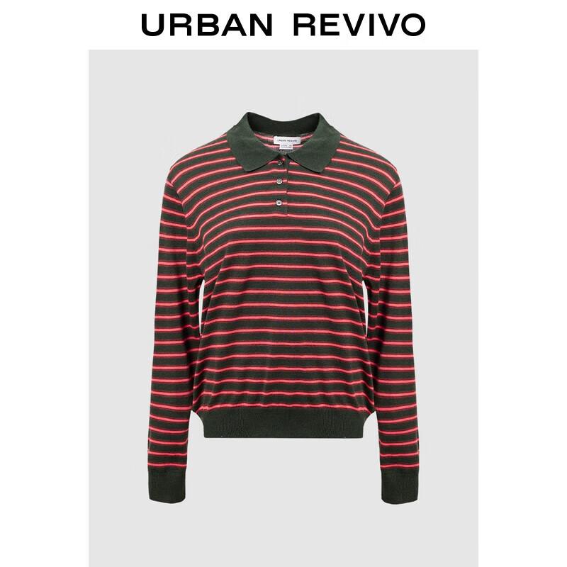 

Женский вязаный свитер UR в стиле ретро, в полоску, свободного кроя M