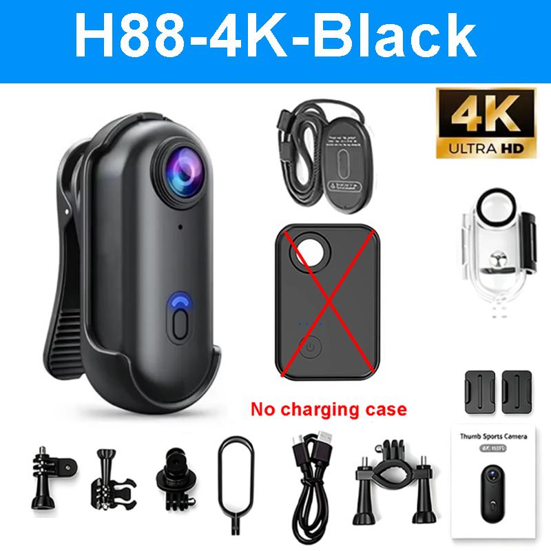 4K Mini WiFi Action Camera Sports Video Recorder Portable Wearable Body Cam 1080P Camcorder Charging Case For Cyclin Motorcycle