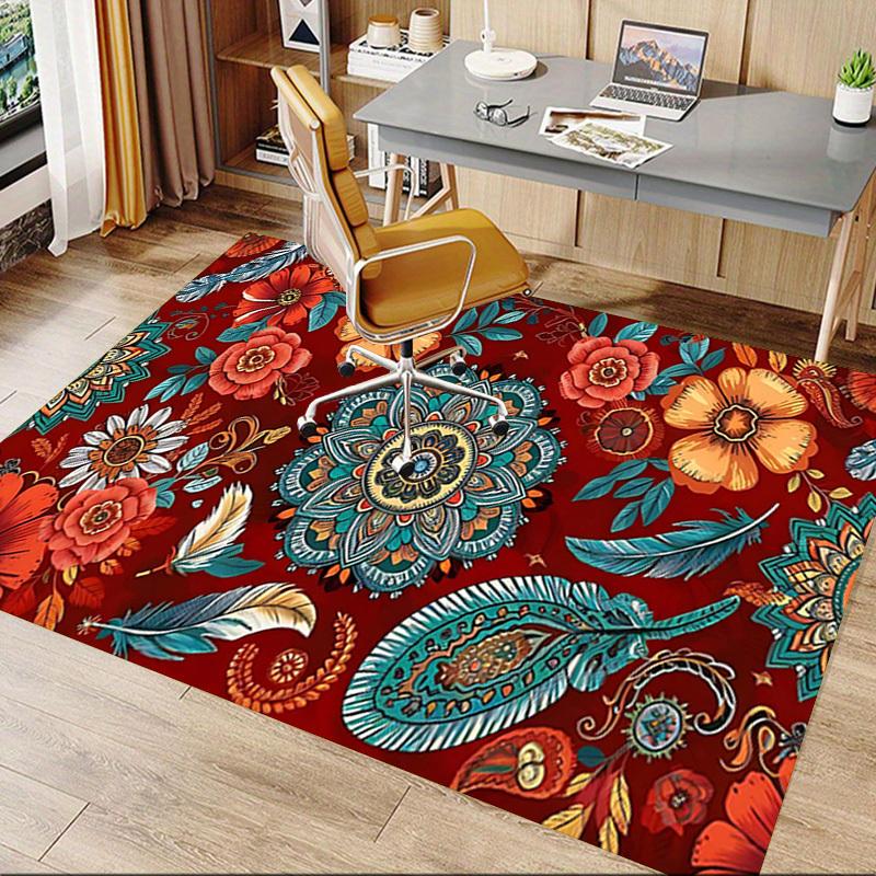 1PC Floral Mandala Extra Large Non Slip Floor carpet, Office, family, bedroom, Studio   Large Area Rug Indoor Rugs, , Vibrant Colors