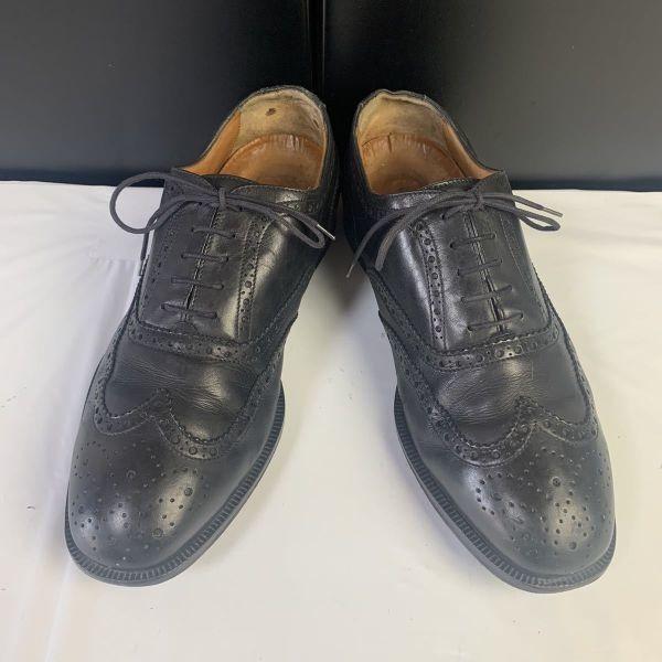 Rockport Italy Wingtip Business Shoes Black 8 EEE 26.0(USED)