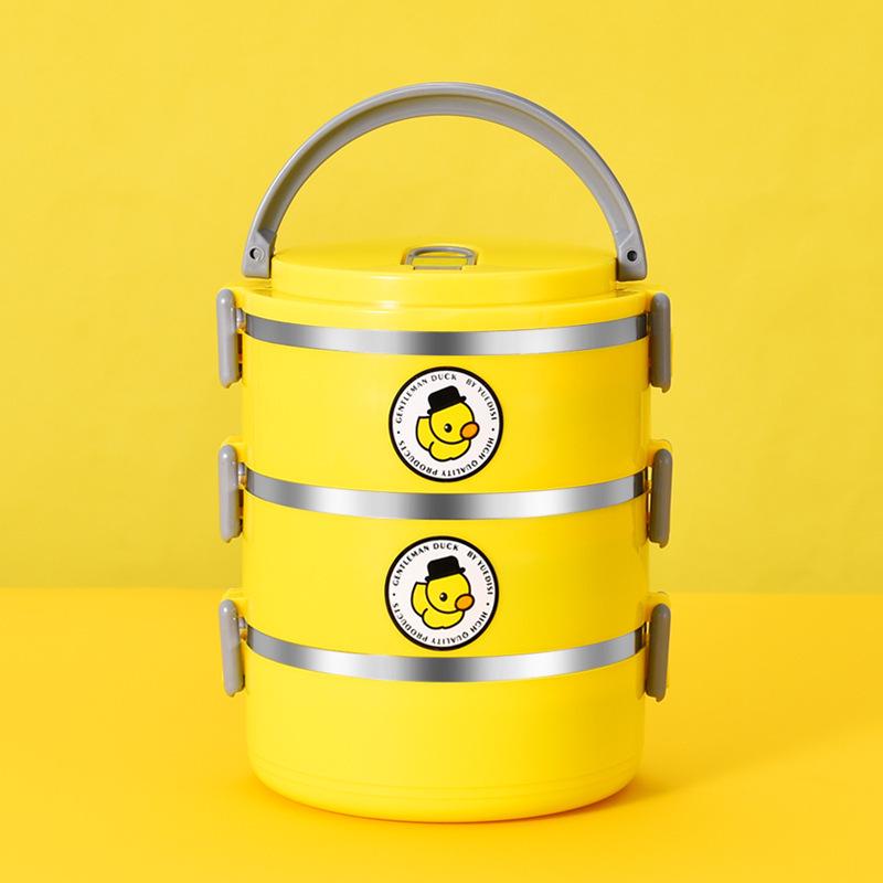 304 Stainless Steel Multi-layer Lunch Box for Office and Student Use