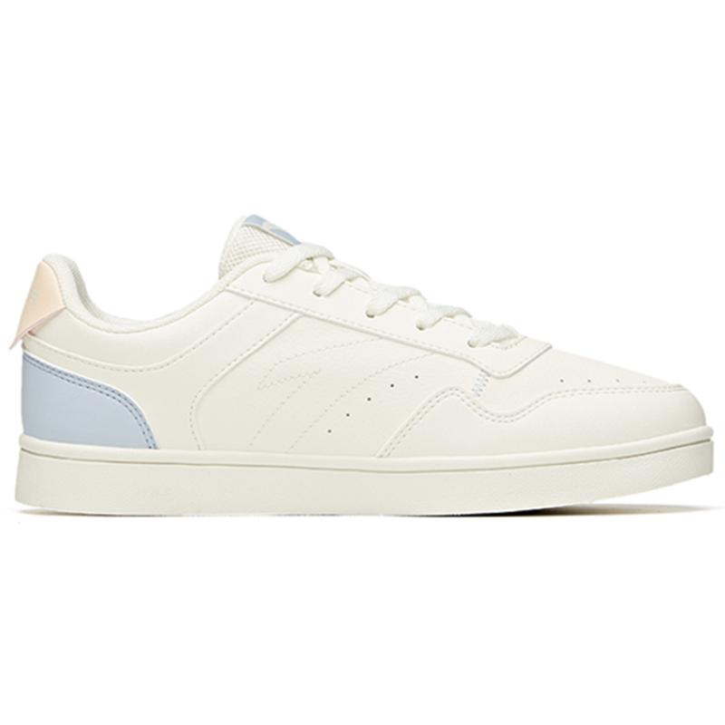 Anta Slip-Resistant Low-Top Skateboard Shoes Women's White Blue Sneakers 922118009-4