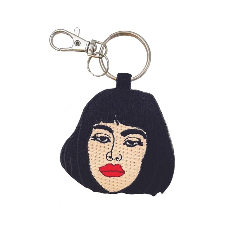 

[HINIHAO HI,] 1 pc Sick Girl Double-Sided Embroidered Keychain